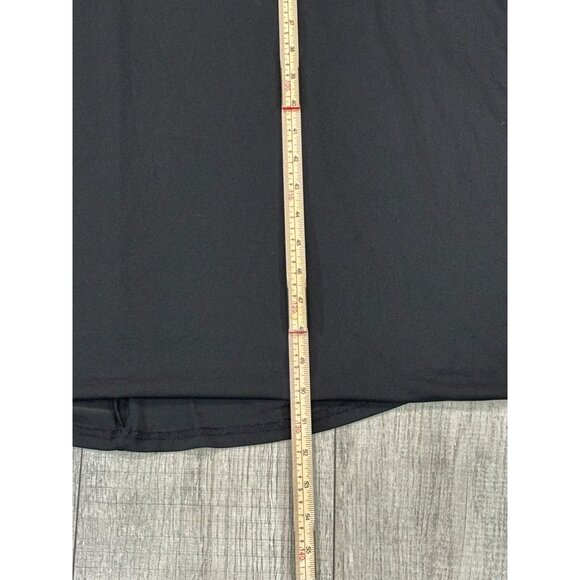 Plus Size 3XL Black Maxi Dress With Wrap Front & 3/4 Sleeves - Picture 7 of 9